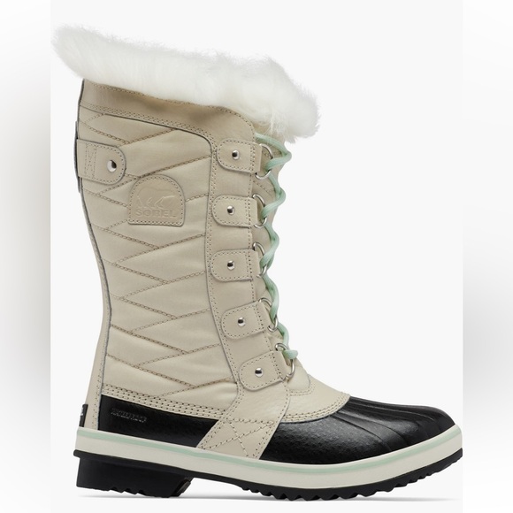 NEW Sorel Tofino Ii Women's Waterproof Faux Fur Boot In Fawn/Sea Sprite, Size 8 - Picture 15 of 16